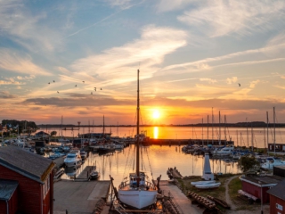 Holbaek Endnu et dronefoto fra Holbæk Havn